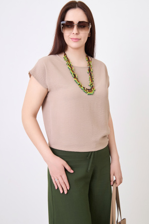Блузка Незнакомка 03.9497.2154 ткань жатка ((44) 164-88-96, песочный)