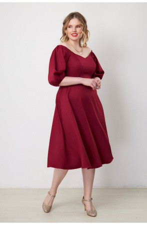 Платье Незнакомка 00.9280.2745 ткань костюмная ((44) 164-88-96, бордовый)