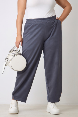 Брюки Незнакомка 05.8487.2828 трикотаж замша ((46) 164-92-100, серый)