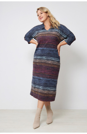 Платье Незнакомка 00.8466.2800 трикотаж-ангора ((62) 164-124-132, сине-розовый)