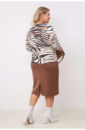 Юбка женская Незнакомка 04.5021.1158 вискоза ((56) 164-112-120, кофе с молоком)