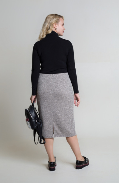 Юбка Незнакомка 04.8400.1158 трикотаж меланж ((44) 164-88-96, серо-бежевый)