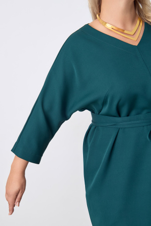 Платье Незнакомка 00.9280.2848 ткань костюмная ((56) 164-112-120, темно-зеленый)