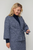 Жакет женский Незнакомка 10.8452.669 трикотаж"букле" ((56) 164-112-120, сине-белый)