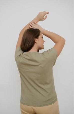 Блузка Незнакомка 03.3029.2154 хлопок "кулирка" ((48) 164-96-104, св.-оливковый)