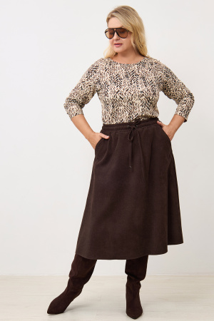 Юбка Незнакомка 04.9506.2674 вельвет ((44) 164-88-96, темно-коричн.)
