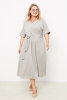 Платье женское Незнакомка 00.9408.2853 ткань костюмная ((44) 164-88-96, серо-бежевый)
