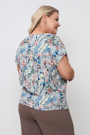 Блузка Незнакомка 03.9479.2154 слаб ((62) 164-124-132, серо-зеленый)