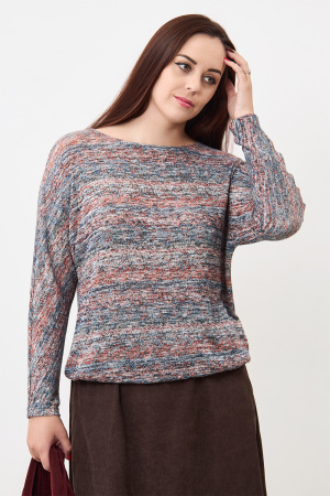 Джемпер Незнакомка 03.8653.2032 вязанка"меланж" ((44) 164-88-96, сине-коричневый)