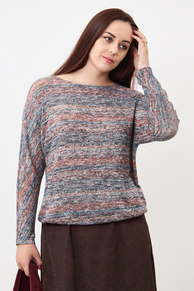 Джемпер Незнакомка 03.8653.2032 вязанка"меланж" ((44) 164-88-96, сине-коричневый)