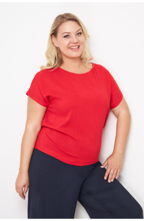 Блузка Незнакомка 03.9499.2154 ткань плательная слаб ((60) 164-120-128, красный)