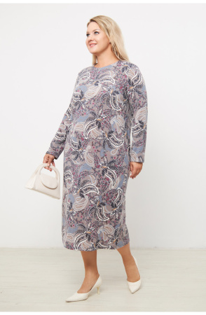 Платье Незнакомка 00.8482.2823 трикотаж-ангора ((44) 164-88-96, серо-бежевый)