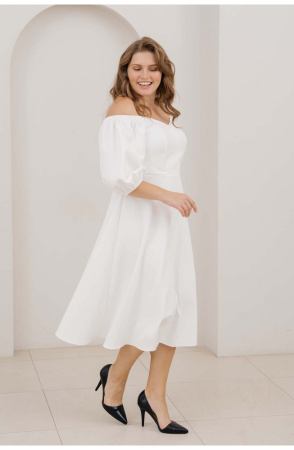 Платье Незнакомка 00.9280.2745 ткань костюмная ((58) 164-116-124, молочный)