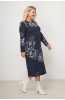 Платье Незнакомка 00.8482.2823 трикотаж-ангора ((54) 164-108-116, сине-белый)