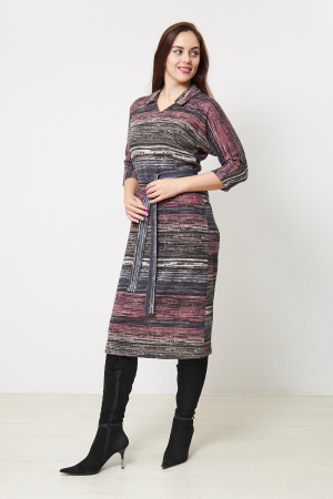 Платье Незнакомка 00.8466.2800 трикотаж-ангора ((60) 164-120-128, серо-розовый)