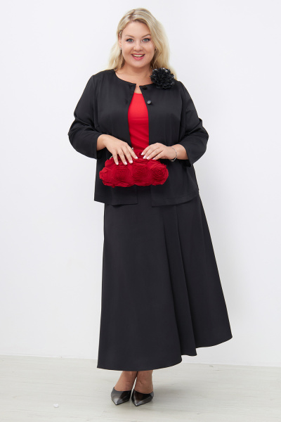 Юбка Незнакомка 04.9455.556.09 атлас-стрейч ((44) 164-88-96, черный)